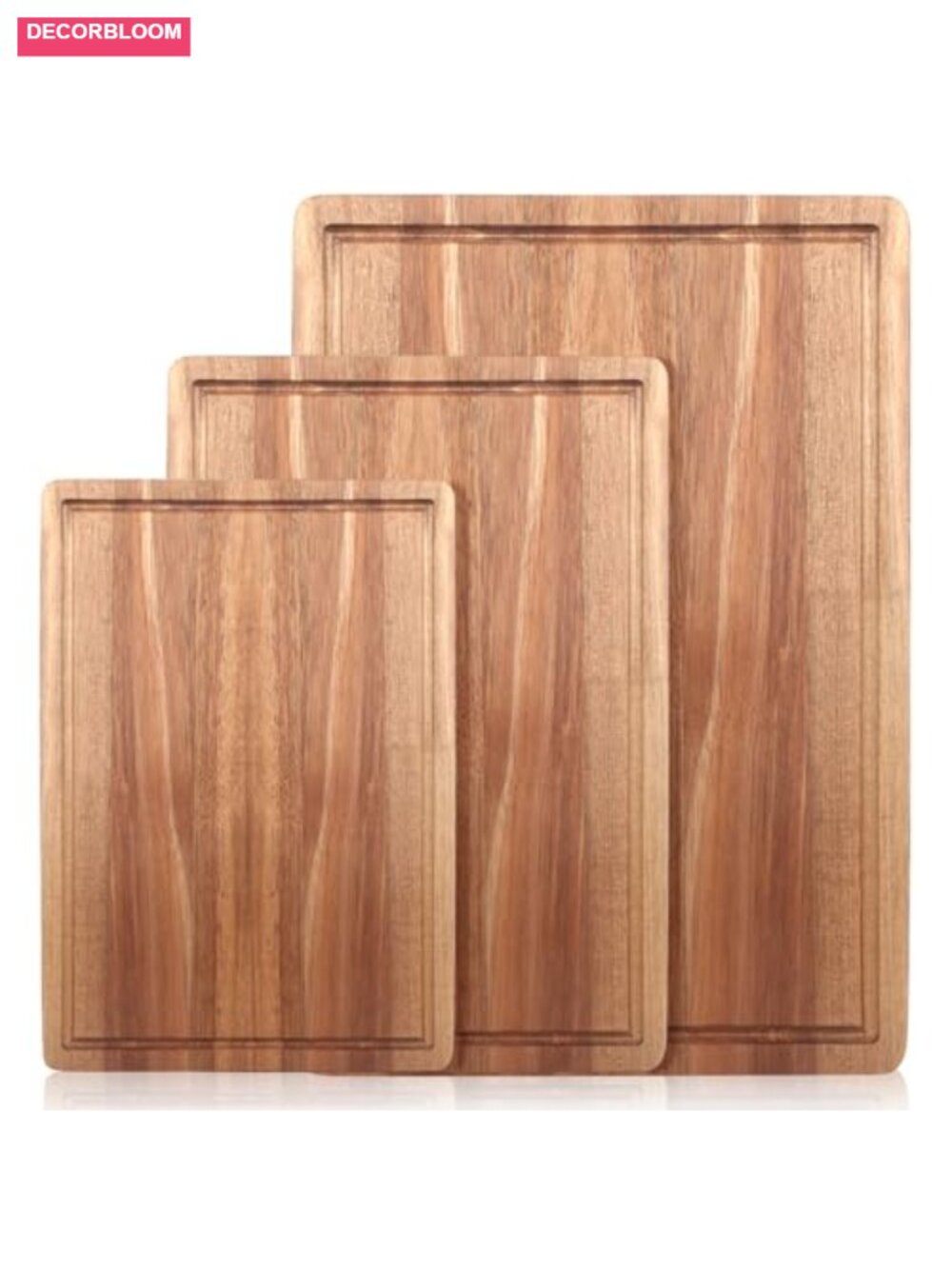 Acacia Wood Cutting Board Set of 3 Charcuterie Chopping Boards